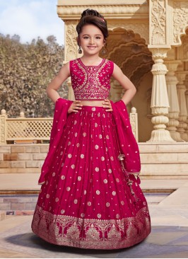 Red Lehenga Choli Set With Embroidery