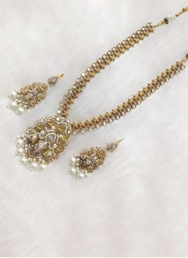 Royal Look Temple Design Long Necklace Set