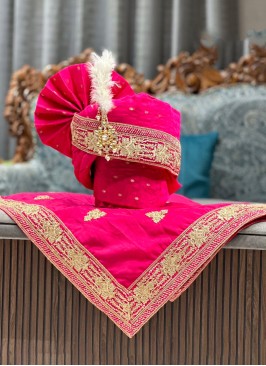 Royal Rani Pink Safa Dupatta Set