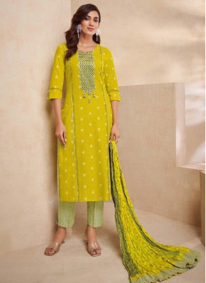 Shagufta Cotton Fabric Pant Style Salwar Suit.