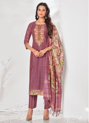 Shagufta Lavender Color Pant Style Salwar Kameez