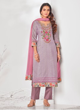 Shagufta Lavender Silk Salwar Kameez