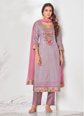 Shagufta Lavender Silk Salwar Kameez