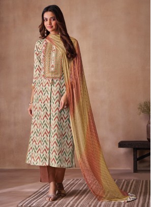 Shagufta Multi Printed Pant Style Salwar Kameez