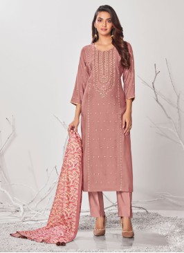 Shagufta Silk Light Peach Salwar Kameez