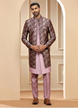 Silk Jacket Style Indowestern Set