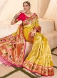 Yellow Weaving Embroidered Silk Paithani Saree