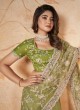 Designer Light Green Net Embroidered Saree