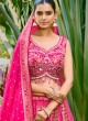 Exclusive Deep Pink Silk Wedding Lehenga Choli