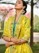 Yellow Green Designer Silk Embroidered Lehenga Choli