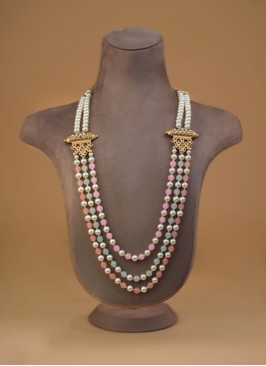 Three Layered Multi Colored Pearl Mala