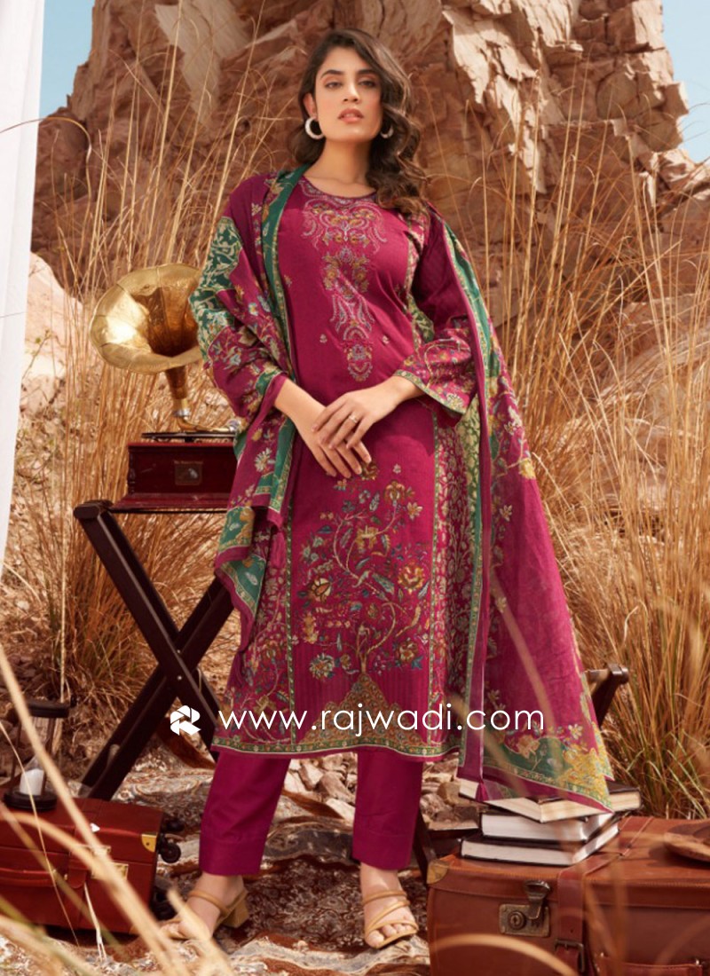 Lawn Cotton Unstitched Women Suits Embroidery Dress Materials – Stilento