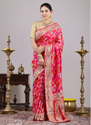 Tow-Tone Colored Pure Banarasi Silk Saree