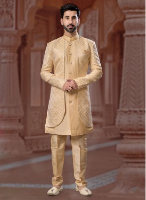 Indo Western Dress For Men Navy Blue White RKL-RBZ-29-2904 Men Reception  Dress – iBuyFromIndia