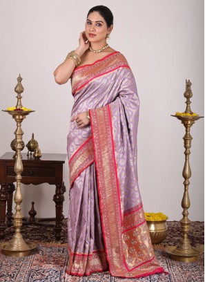 Traditional Wear Banarasi Silk Saree For Wedding