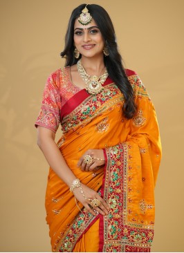 Traditional Wear Pure Gajji Silk Gharchola Saree I