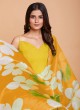 Yellow Georgette Anarkali Dress With Floral Dupatta