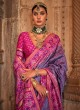 Trendy Weaving Purple Banarasi Silk Designer Saree