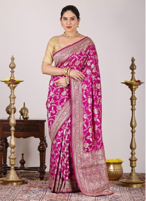 Weaving Work Pure Banarasi Silk Saree