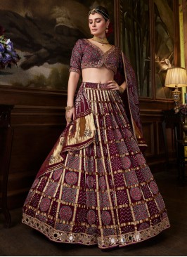 Wedding Wear Ajrakh Printed Lehenga Choli