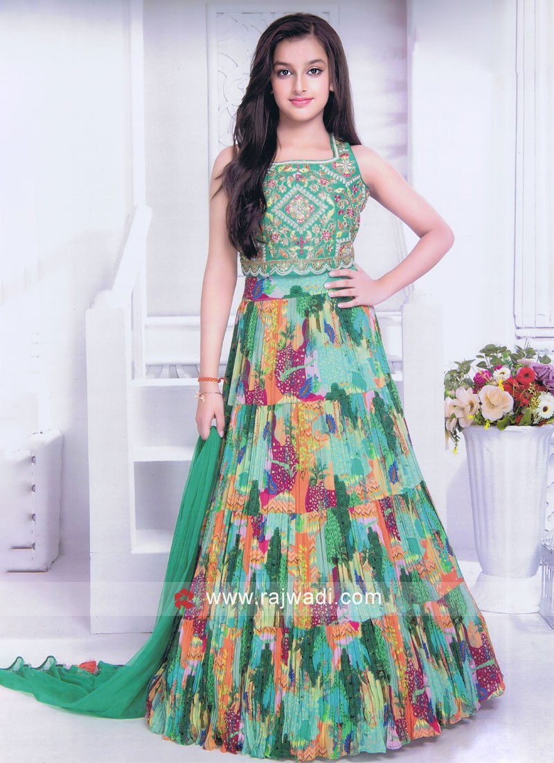 Teal Partywear Lehenga Choli Online at Best Price - Rutbaa