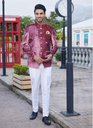 Sherwani For Men Maroon Velvet Jodhpuri 2024 Coat for wedding Sangeet Haldi Diwali Eid Custom Made Suit Ethnic Designer Exclusive Blazer Coat