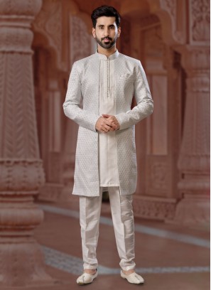 Buy Multicolor 3-Piece Ethnic Suit for Men by KISAH Online