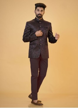 Wine Color Jodhpuri In Imported Fabric