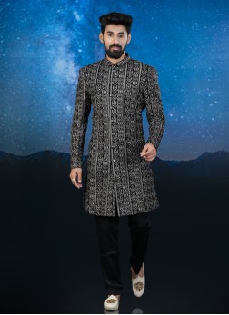 Exquisite Black Indowestern Set