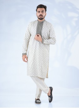 Green Wedding Wear Silk Kurta Pajama