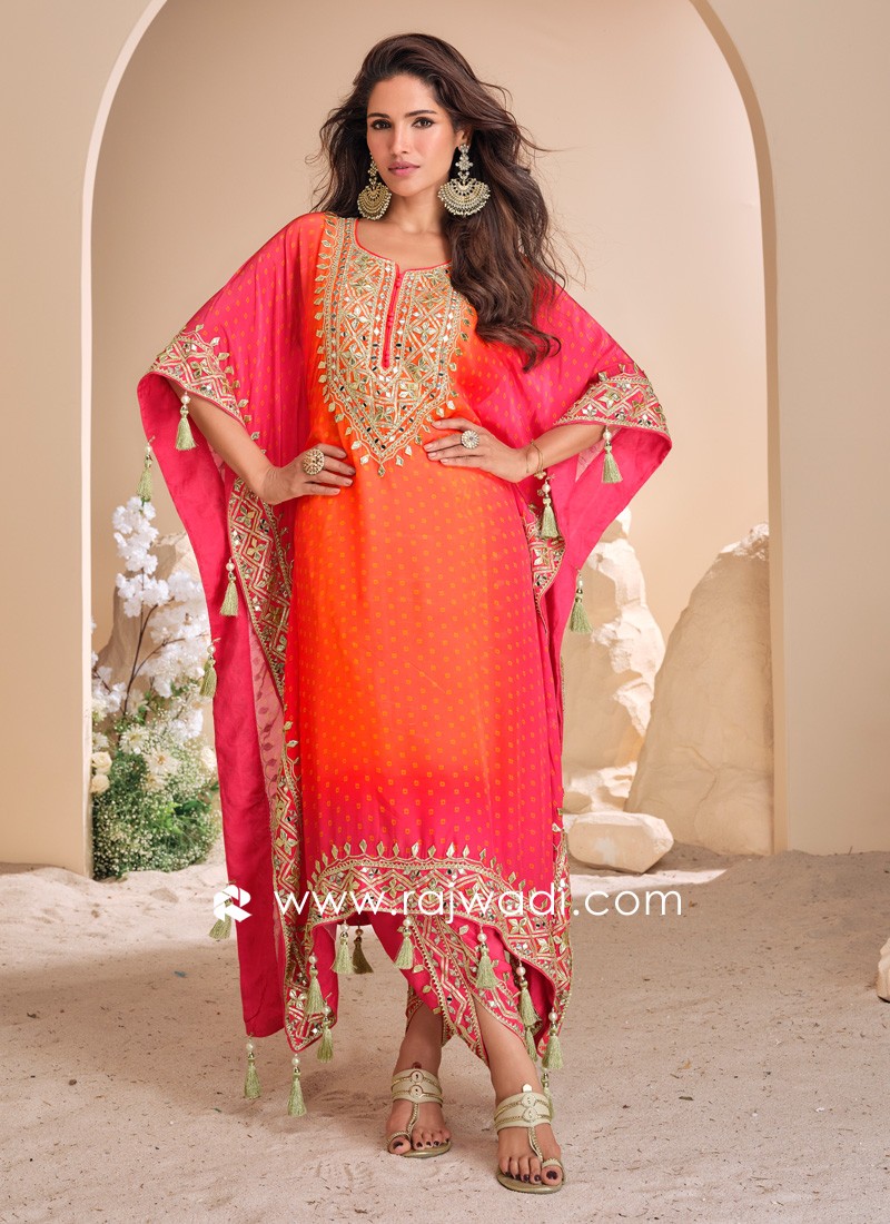 orange kurti matching leggings