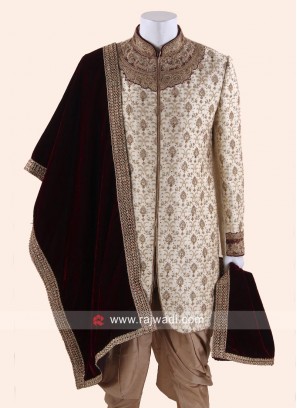 Traditional Maroon Velvet Fabric Dupatta