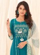 Shagufta Rama Blue Cotton Pant Style Suit