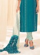 Shagufta Rama Blue Cotton Pant Style Suit