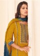 Shagufta Festive Wear Mustard Yellow Pant Style Suit