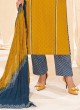 Shagufta Festive Wear Mustard Yellow Pant Style Suit