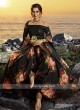 Flower Printed Lehenga Choli In Black