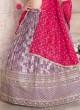 Wedding Wear Lehenga Choli In Lavender Color