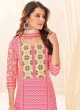 Shagufta Festive Wear Pink Pant Style Suit