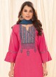 Shagufta Resham Work Pink Color Salwar Kameez