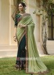 Pista Green and Bottle Green Half Saree