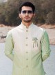 Pista Green Color Shaded Stylish Nehru Jacket Set