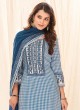 Shagufta Blue Color Printed Salwar Kameez