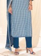 Shagufta Blue Color Printed Salwar Kameez