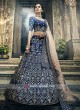 Navy Art Silk Lehenga Choli