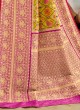 Banarasi Silk Patola Saree With Elephant Motif