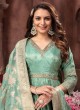 Rama Green  Anarkali Suit In Silk