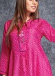 Bandhani Printed Rani Color A-Line Kurti