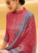 Shaded Gajari Pink Dress Material