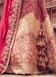 Bridal Heavy Embroidered Lehenga Choli In Maroon